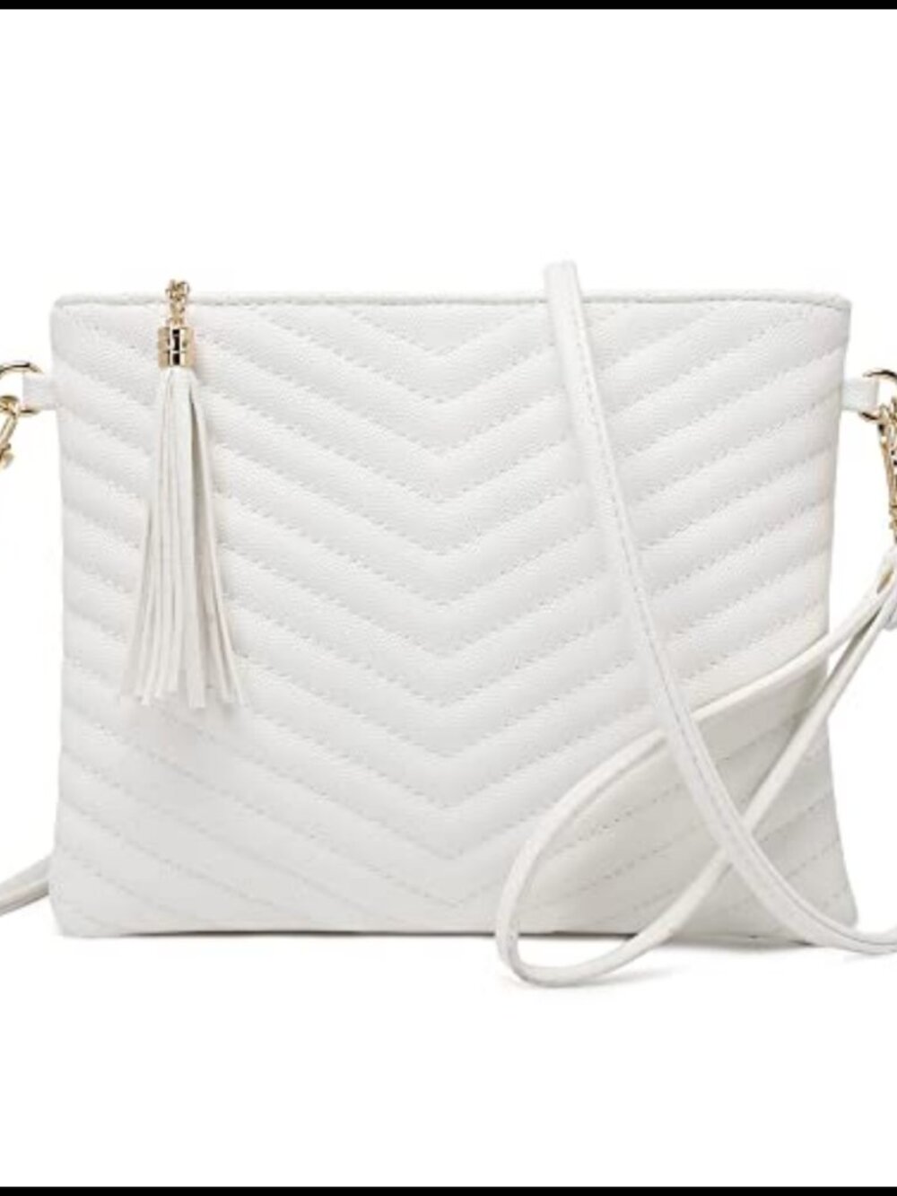Vegan Leather Crossbody Bag Wristlet Clutch with Fringed Zipper